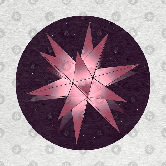 Old pink christmas star by Bailamor